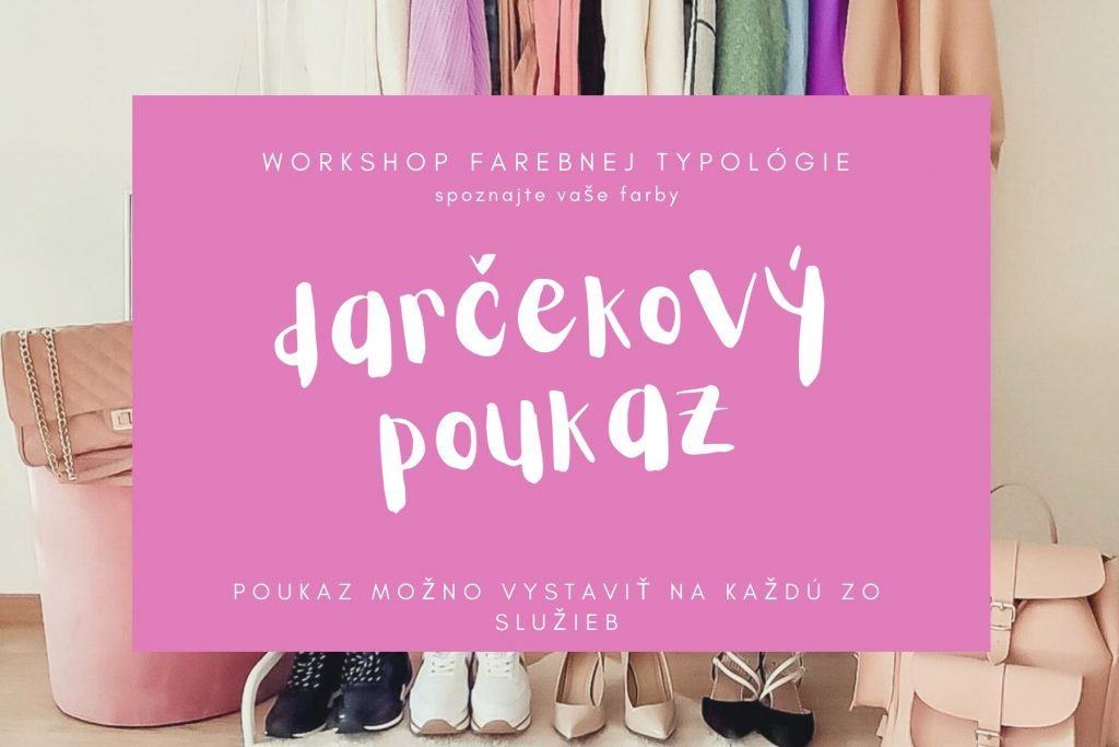 darček darčeková poukážka farebná typológia